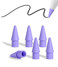 Replacement Pencil Tips for Apple Pencil Pro, Pen Tips for Apple Pencil 2nd Gen/1st Gen/USB-C, Wear-Resisting Pencil Nibs with Storage Box, Pen Nibs Set Compatible with Apple Pen (6 Pack, Purple)