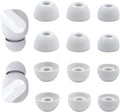 Replacement Silicone Ear Tips for Beats Fit Pro/Studio Buds/Studio Buds+ Headphone, 6 Pairs Earbuds Eartips L/M/S, Eargels Set Fit in Case, Earplug Ear Cap (Silver White)