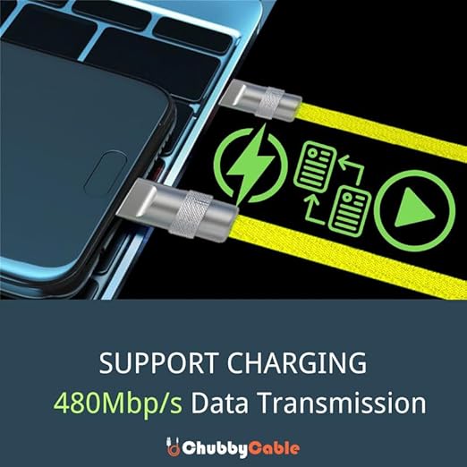 chubbycable Colorblock Chubby - Spring Braided Silicone Charge Cable Coiled USB C Cable Fast Charging Type C Charger Cord for Car, Pink+Black, USB-A to Type-C, 2.29FT-3.6FT