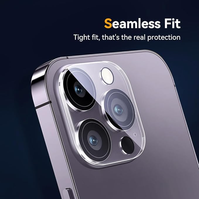 Camera Lens Protector for iPhone 13 Pro 6.1" & iPhone 13 Pro Max 6.7",9H Tempered Glass，Ultra HD, Scratch Resistance Easy to Install，Case Friendly，[Does not Affect Night Shots] 3-Pack