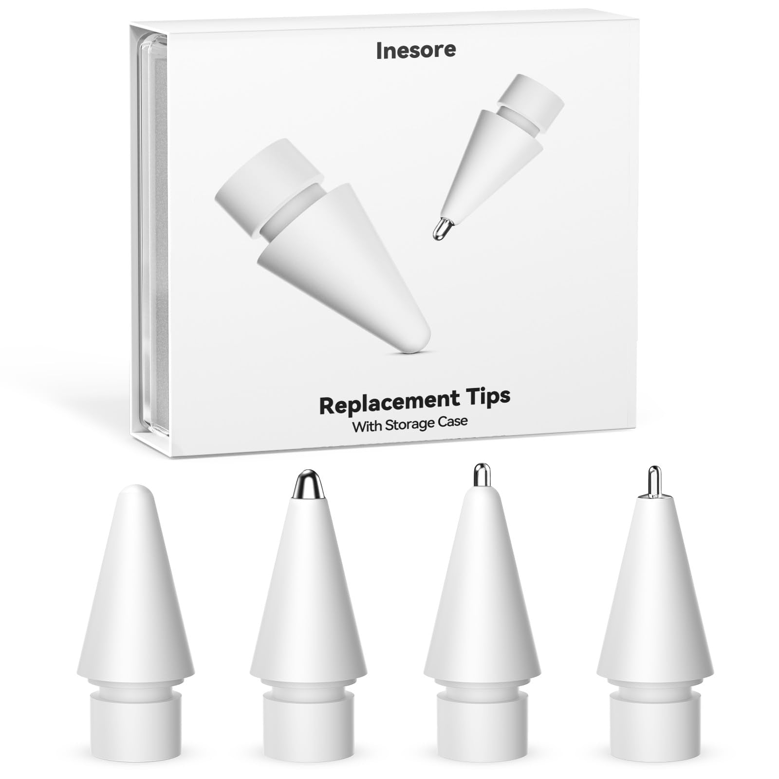 Inesore Pencil Tips for Apple Pencil Pro/1st/2nd/USB-C (4 Pack)