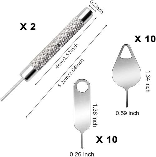 AYWFEY 22Pcs SIM Card Removal Openning Tool Tray Eject Pins Needle Opener Ejector Compatible with iPhone 16/15/14/13/12 Pro Max Mini,Galaxy S21/22/23 Series,All HTC iPad Cell Phone Smartphone