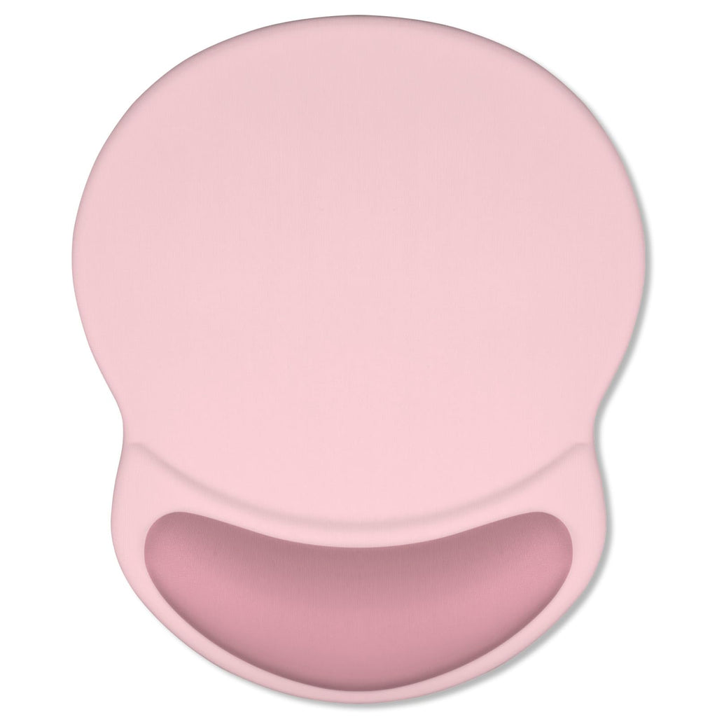 ITNRSIIET Ergonomic Mouse Pad with Comfort Gel Wrist Rest, Non-Slip PU Base, Smooth Textured Surface, Reduces Hand Fatigue & Wrist Pain, 8.7 x 7.2 Inch for Office Gaming Home, Pink Accent