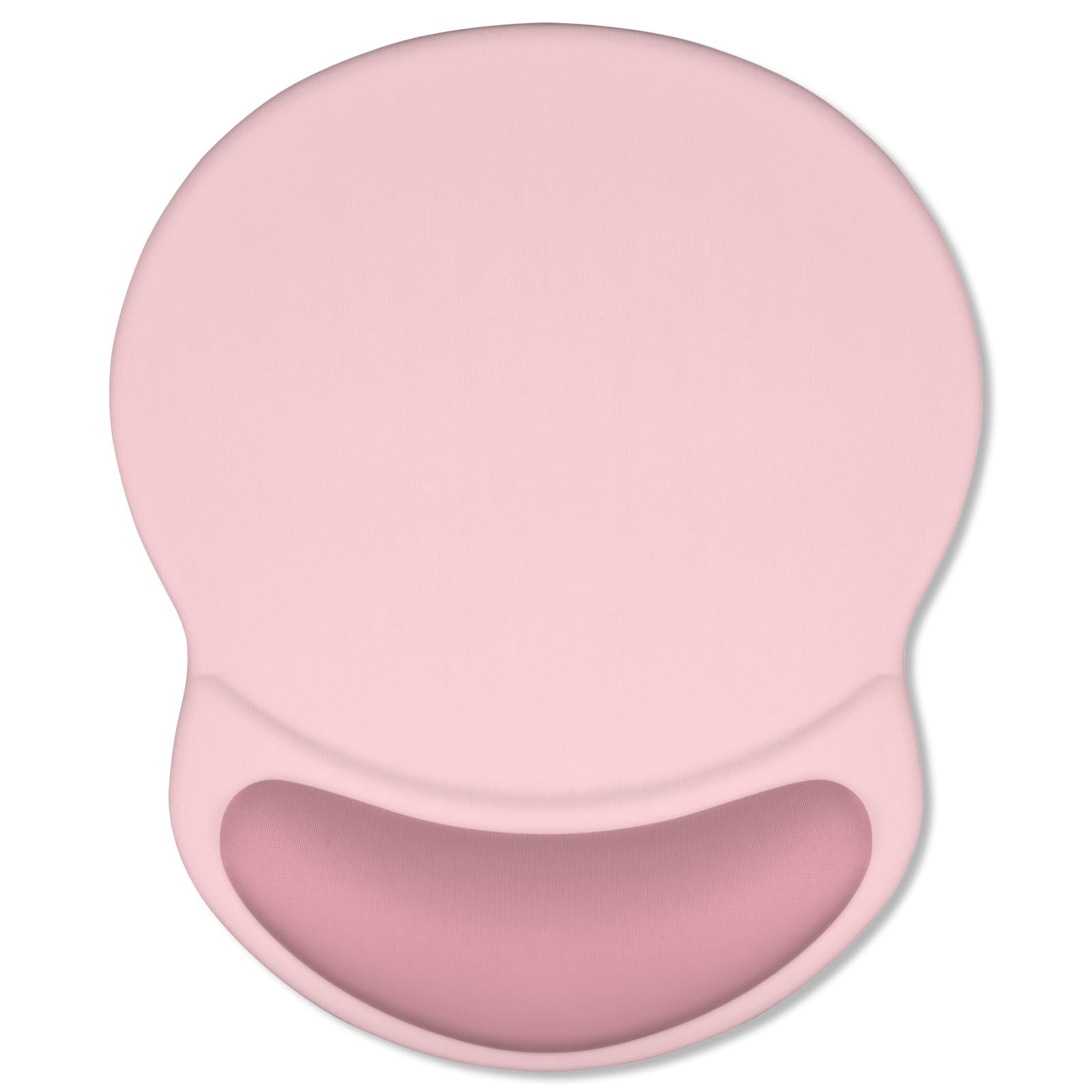 ITNRSIIET Ergonomic Mouse Pad with Comfort Gel Wrist Rest, Non-Slip PU Base, Smooth Textured Surface, Reduces Hand Fatigue & Wrist Pain, 8.7 x 7.2 Inch for Office Gaming Home, Pink Accent