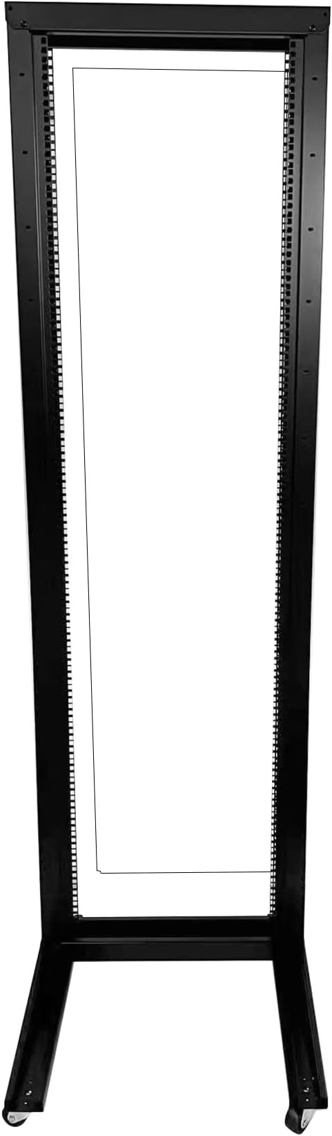 2 Post 38U Open Frame Server Rack 2-Post Server Rack Network Rack,with Movable casters，Comes with 2 Center Trays,for 19 Inch Equipment, Networking Data & IT Devices,1020lbs Weight Capacity(2P-DL-38)