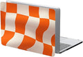 Compatible with MacBook Air 13.3 13.6 Inch Case 2022 2021 2020 2019 Plastic Hard Shell Case Cover,13.6 Air (A2681) M2 2022, Orange and White Checkered Flag