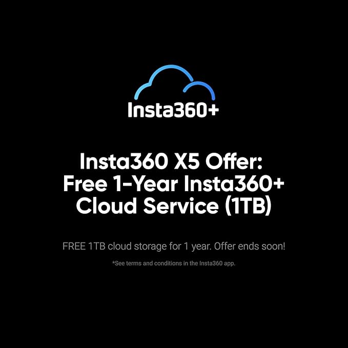 Insta360 X5 - Waterproof 8K 360° Action Camera, Leading Low Light, Invisible Selfie Stick Effect, Rugged and Replaceable Lens, 3-Hour Battery, Built-in Wind Guard, Stabilization, Triple AI Chip Design
