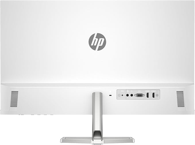 HP Series 5 527sa Monitor with Speakers (Replaces M27fwa) 27" 100Hz IPS FHD 99% sRGB 300 Nits Display, Adjustable Tilt, Flicker-Free, Anti-Glare, White/Silver w/DKZ USB Port Expander (2 Pack)