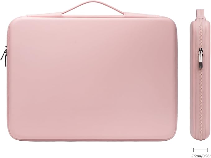DOMISO 17 inch Laptop Sleeve with Handle Shockproof Waterproof EVA Protective Case for 17.3" ZBook Fury 17.3 G8/MSI GS73VR Stealth Pro/HP Envy 17/LG Gram 17"/ROG Strix GL702VS, Pink