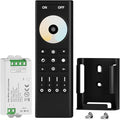BTF-LIGHTING RF 2.4GHz Wireless Remote RC02RFB & C02RF Tuya Controller Kit 4 Zones Group Control 5050SMD FCOB COB SMD PWM CCT(+ CW WW) 3pin Dual White LED Strip DC5V DC12V DC24V