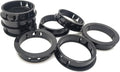 1-3/4"(45mm) Black Snap-in Knockout Insulating Bushing Grommets, Plastic Cable Hole for Wiring, Round Nylon Snap-in Locking Electrical Wire Cord Hose & Tubing Bushings, 8pcs
