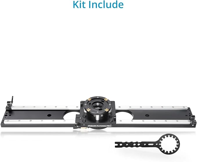 PROAIM Flyking PRO 4ft Mitchell Video Camera Slider for Videomakers & Filmmakers. with 360° Sweeping Panning & Quick Flip Lock. Payload up to 100kg / 220lb.