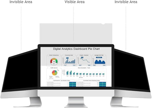 24 Inch - 16:9 Aspect Ratio - Computer Privacy Screen Filter for Widescreen Monitor - Anti-Glare - Protects Eyes from Harmful Glare and Blue Light [WELINC™ Light]