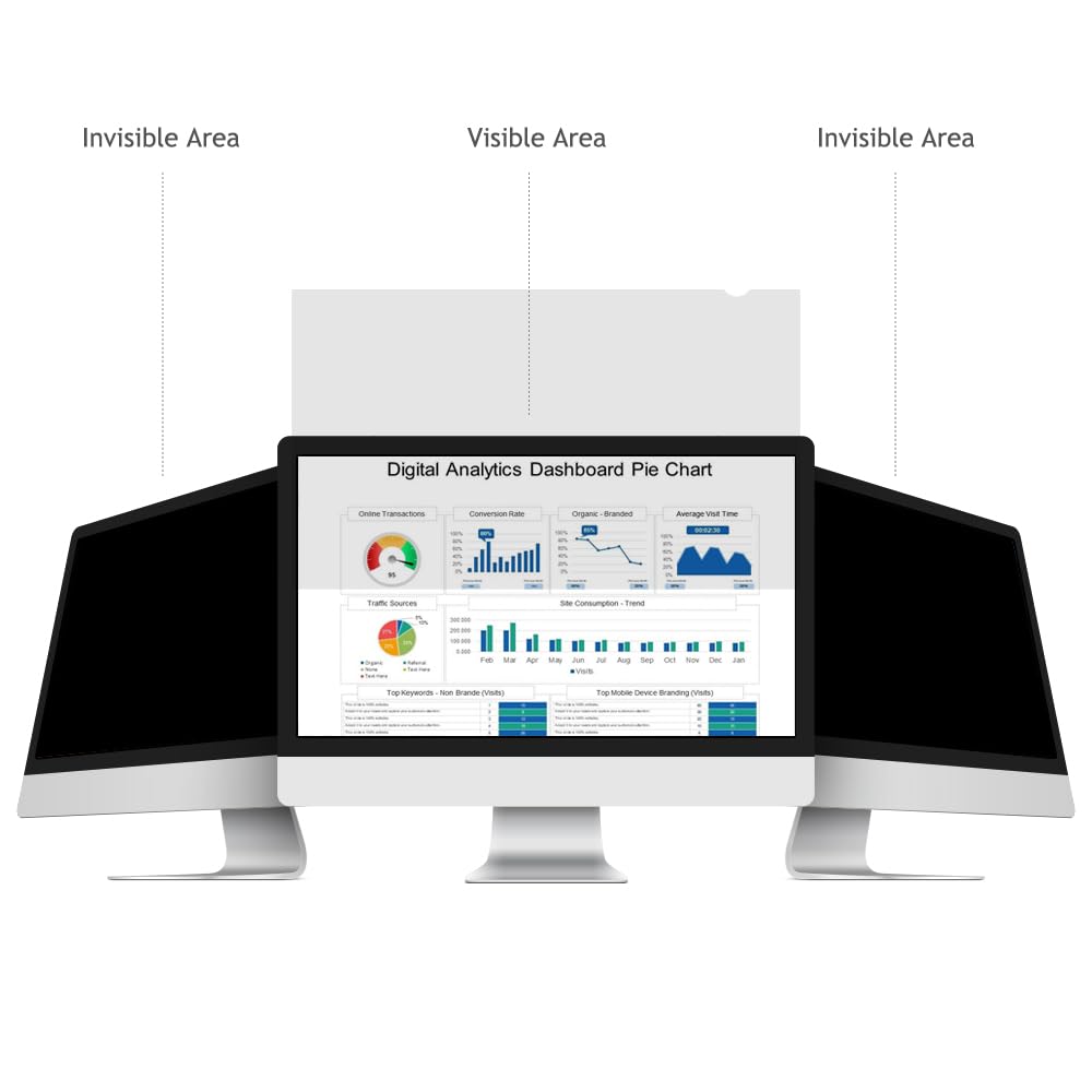 WELINC 22 Inch - 16:10 Aspect Ratio - Computer Privacy Screen Filter for Widescreen Monitor - Anti-Glare - Anti-Scratch Protector Film - Protects Your Eyes from Harmful Glare and Blue Light