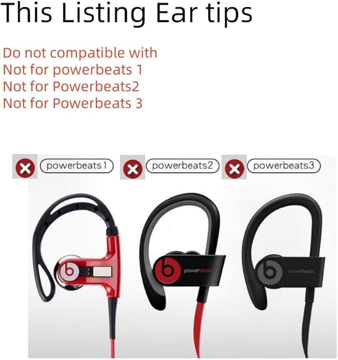 Replacement Ear Tips for Beats Urbeats2.0 Tour2.0 ibeats Beats x, Beats Flex Secure Fit for Powerbeats Pro Silicone Earbuds Washable Sweat-Resistant Noise Isolation 8 Pairs (Purple)