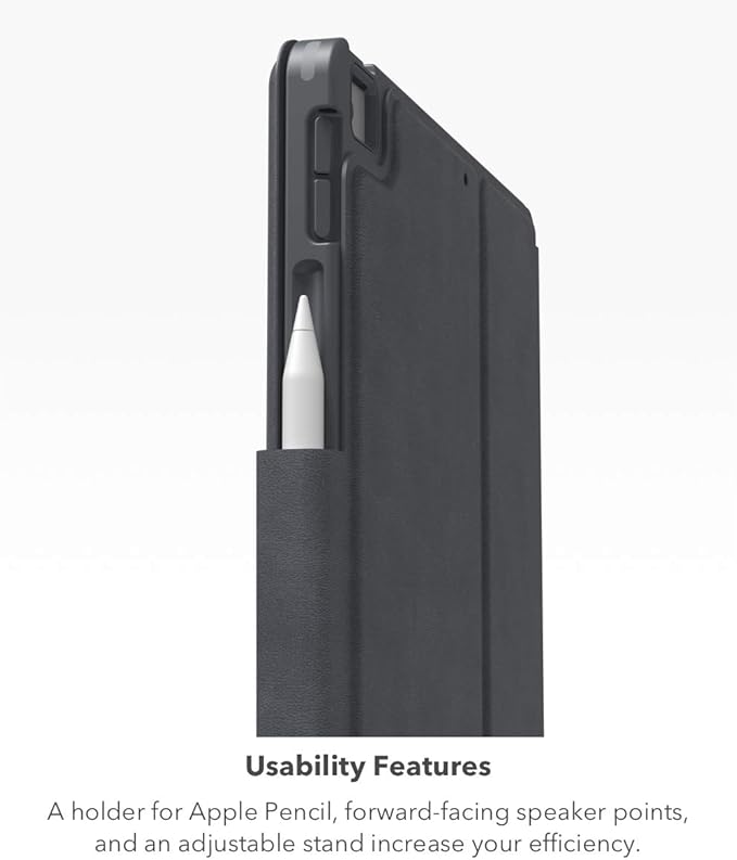 ZAGG Pro Keys Detachable Case & Wireless Keyboard for Apple iPad 10.2" (Gen 9, 8, 7) - Bluetooth Pairing, Backlit Laptop-Style Keys, Apple Pencil Holder, 6.6ft Drop Protection, Black
