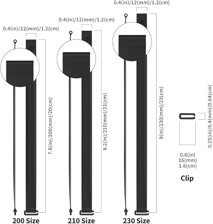 Sinjimoru C-Shaped Clip Finger Phone Grip, Silicone Loop for iPhone Case & Samsung. Black 210