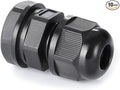 PENGLIN Cable Glands 1/4" NPT Nylon Cable Connector, Strain Relief Cord Connector, IP68 Waterproof Adjustable Locknut (1/4 Inch (10-Pack))