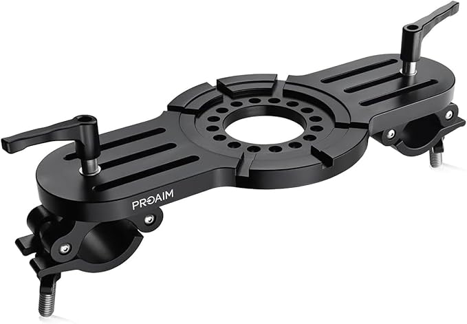 PROAIM Truss/Scaffold Connection Plates – Mitchell Mount. Rigging Adapters for Overhead Shots. for Wall Spreader Rod/Poles/Grids. 360° Swivel Clamps, Robust & Secure - 50kg Payload