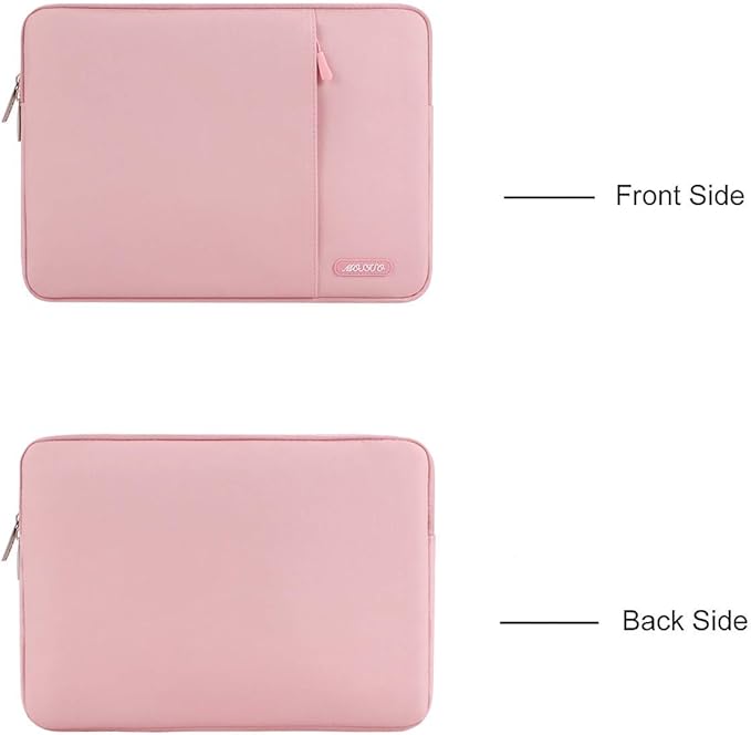 MOSISO Laptop Case 13 inch, 13 inch Laptop Sleeve Compatible with MacBook Air M4 M3 M2 M1 2025-2018 / Pro M2 M1 2025-2016, Polyester Vertical Computer Sleeve Bag with Pocket, Pink