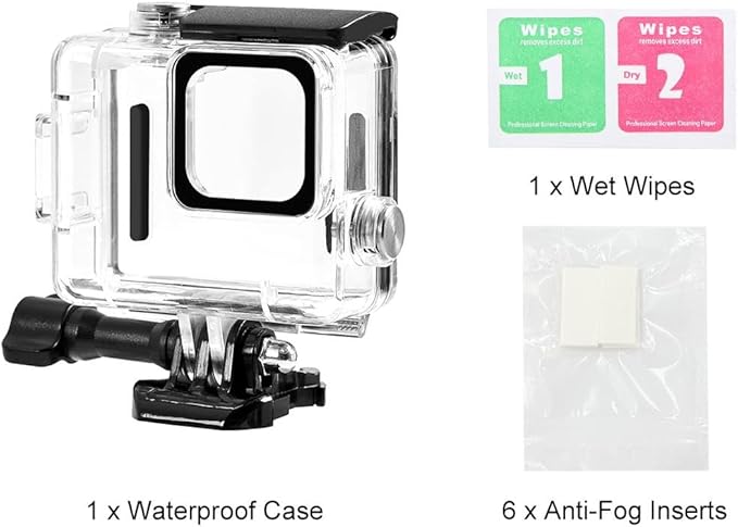 PULUZ 196FT/60M Waterproof Housing Case for GoPro Hero 4K, Protective Underwater Dive Housing Shell with Mount & Screw Accessories for Go Pro Hero 4K 2024 Action Camera