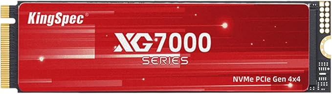 KingSpec XG7000 8TB NVMe SSD PCIe 4.0-7400MB/s Read Speed, 3D TLC NAND M.2 2280 Internal SSD, Compatible with Gaming PC, Laptop, PS5 Console