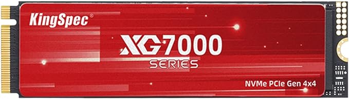 KingSpec XG7000 2TB NVMe SSD PCIe 4.0-7400MB/s Read Speed, 3D TLC NAND M.2 2280 Internal SSD, Compatible with Gaming PC, Laptop, PS5 Console