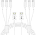 Multi Charger Cable 6Ft 2Pack, 3 in 1 Charging Cord, Universal Phone Cables