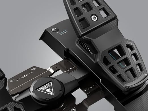 Turtle Beach VelocityOne Universal Rudder Pedals for Windows 10 & 11 PCs, Xbox Series X, Xbox Series S, and Xbox One Featuring Smooth Rudder Axis, Adjustable Brakes and Pedal Width – Black