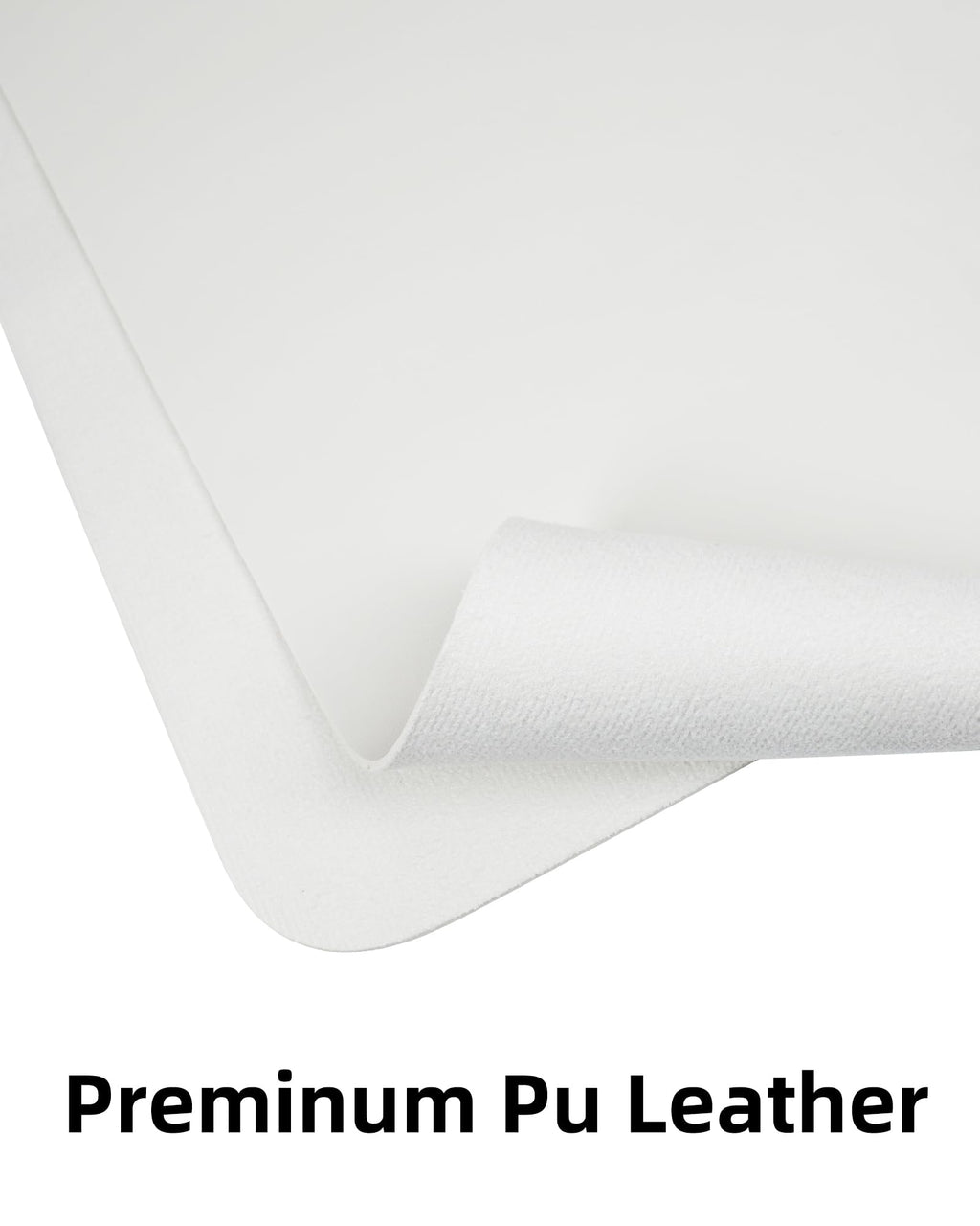 Leather Desk Pad Protector,Mouse Pad,Office Desk Mat, Non-Slip PU Leather Desk Blotter,Large Desk mat,Waterproof Keyboard mat for Office/Home/Decor (White,48" x 17")