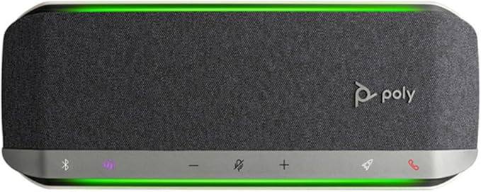 Poly Sync 40 Smart Speakerphone (Plantronics) - Flexible Workspaces - Connect to PC/Mac via USB-A or USB-C and Smartphones via Bluetooth - Works with Teams, Zoom – Exclusive