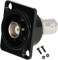 PENGLIN BNC Panel Mount Connector, D-Type BNC Pass-Through Connector, BNC Female to Female Chassis Socket for Surveillance Video Custom Communication