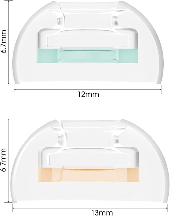 SpinFit CP1025- L/ML- Medical Grade Silicone Patented Ear Tips, Secure Fit and Supreme Comfort Fits MTW3, Galaxy Buds 2, Soundcore Space A40 & More (2 Pairs) (for Nozzle Diameter from 4-5.5mm)
