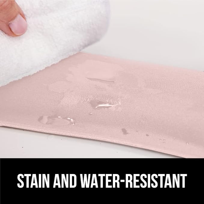 GORILLA GRIP Silky Gel Memory Foam Wrist Rest for Computer Keyboard, Mouse, Ergonomic Design for Typing Pain Relief, Desk Pads Support Hand Arm Mousepad Rests, Stain Resistant, 2 Piece Pad, Light Pink