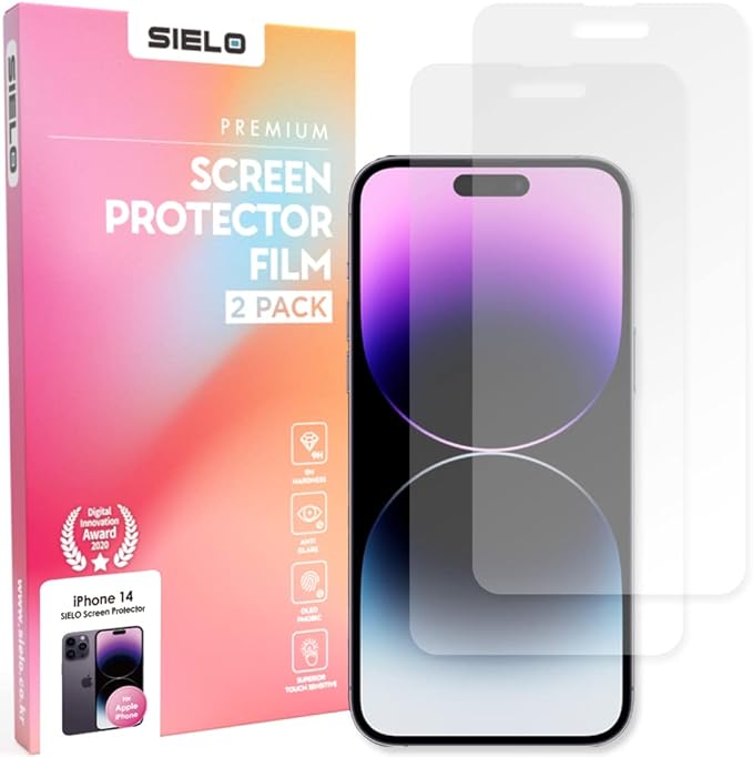 SIELO 2 Pack Matte Screen Protector, 9H Hardness Shatterproof & paper-feel PET Film, Anti-Glare & Anti-Fingerprint Case Friendly Screen Protector Film.