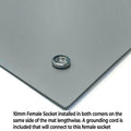 RubberStat Dual Layer ESD Compliant Workstation Rubber Table Mat Kit, Soldering, Cell Phone Repair, with Wrist Strap Set and Ground Cord - 24"x60" Grey