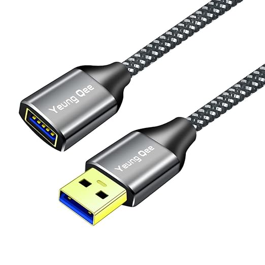 USB 3.0 Extension Cable 1.5 ft,5Gbps High Speed USB 3.0 Type A Male to Female Extension Cord,USB Extension Lead Compatible with USB Flash Drive, Hard Drive, Card Reader,Scanner,Keyboard (1.5FT)