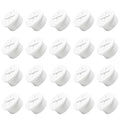 20Pcs Desk Grommet, 3/4" (20mm) White Silicone Cord Hole Cover, Flexible Rubber Wire Grommets, Wall Grommets for Cables Management, Table, Countertop, Cabinets and Furnitures Wire Organizer
