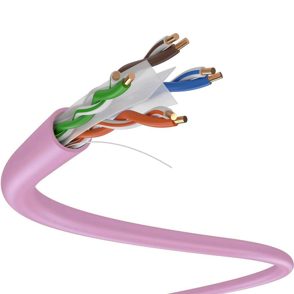DRIPSTONE CAT6 1000ft Bulk Ethernet Cable 23AWG Solid CCA UTP 0.57mm Black