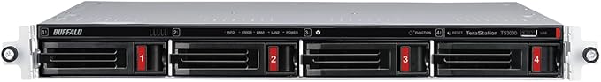 BUFFALO TeraStation 3430RN 4-Bay 8TB (2x4TB) Rackmount Small-Med Business NAS w/Hard Drives Included