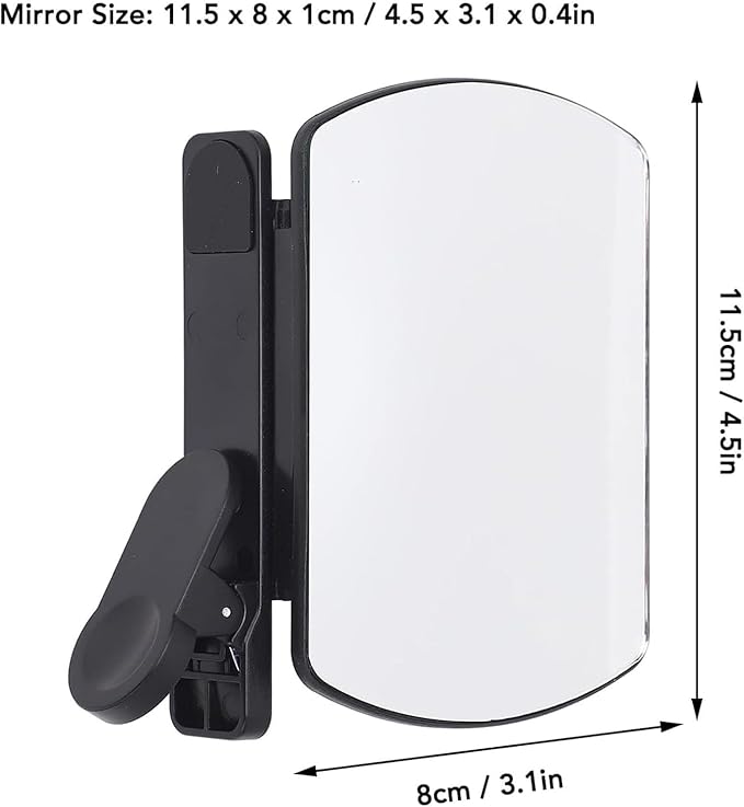Mirror Effect Lens - Capture Stunning Reflections Instantly, Smartphone Camera Mirror Reflection Clip Kit, Adjustable HD Glass Smartphone Photography Flip Mirror, for Travel Photography (White)