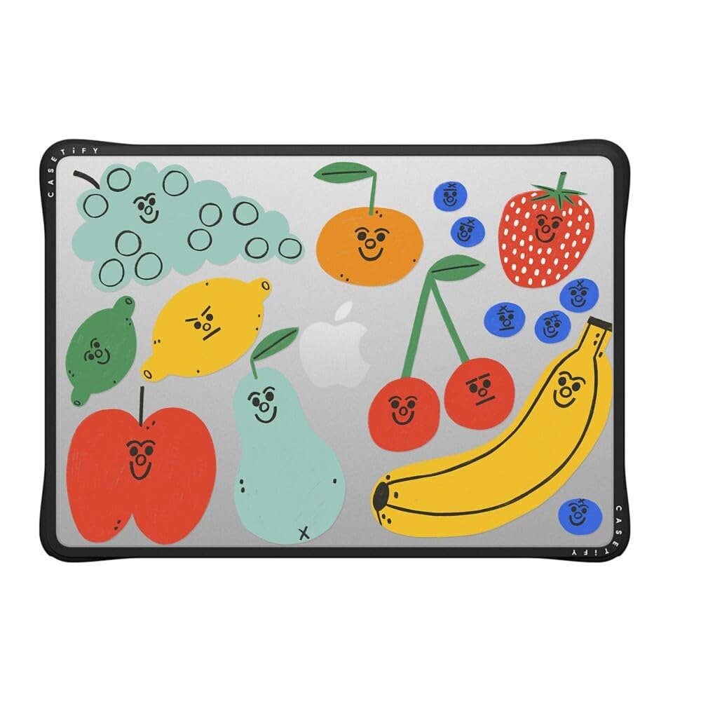 CASETiFY Impact MacBook Air 13.6" (M2-M5) Case [Cushioned Impact Corners/Scratch-Resistant/Anti-Slip Grip] - Clear Black