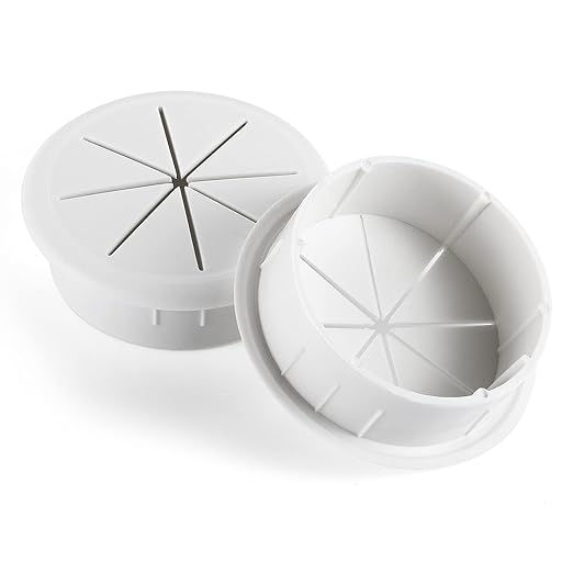HYCC 10 Pack 2-3/8 Inch Flexible Desk Grommet,Organize Wires and Cables on Office Equipment, Computer Components, Entertainment Systems Effectively - Color: White