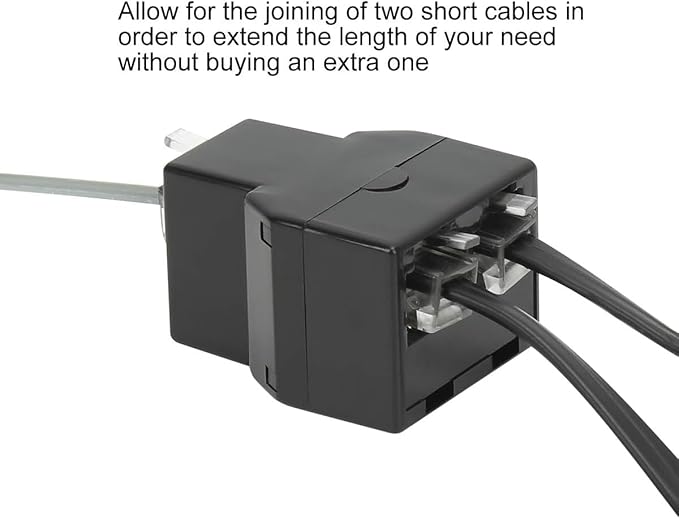 Uvital RJ12 6P6C 3 Female Telephone Line Splitters, Phone Jack Splitter, Telephone Landline Cable Connector and Separator(Black, 50 Pack)
