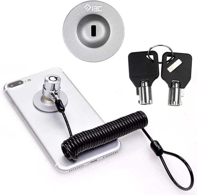 I3C Laptop Lock Cable 6ft Cut-Resistant Security Cable with 360° Rotating Lock for Wedge Slot Laptops 7x3mm Anti-Theft Computer Lock for Office, Library, Travel, Students & Business