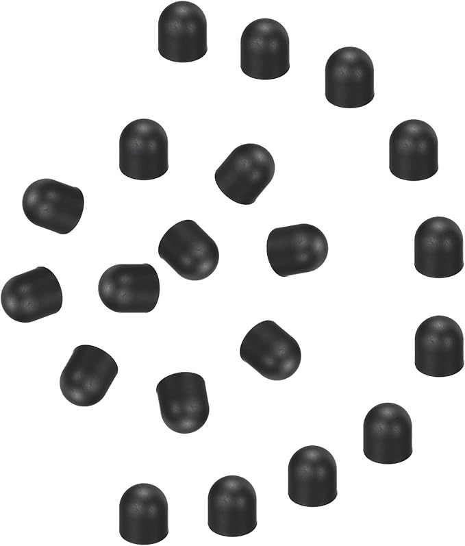 MECCANIXITY 20Pcs Replacement Stylus Pen Tips 9mm Conductive Capacitive Touch Screen Pens Tips Silicone Rubber, Black