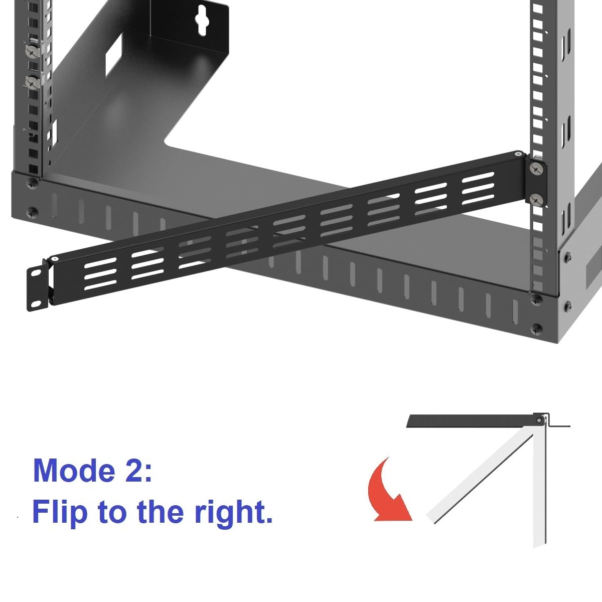 QiaoYoubang 1U Hinged Vented Rack Mount Blank Panel Spacer