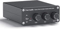 Fosi Audio TB10A 2 Channel Stereo Audio Amplifier Receiver Mini Hi-Fi Class D Integrated Amp 2.0CH for Home Speakers 100W x 2 with Bass and Treble Control TPA3116(with Power Supply)