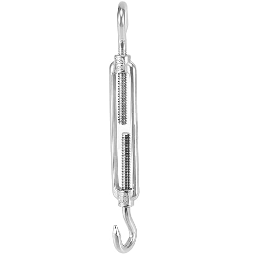 13 Pack M6 Turnbuckle Hook & Hook Turnbuckles, 304 Stainless Steel Turnbuckle, Heavy Duty Turnbuckle for Wire Rope Tension