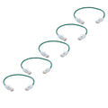 TRUECABLE Cat6 Component Rated Patch Cable, Unshielded (U/UTP), 1ft, Green, 28AWG Solid Copper, Snagless 10G High-Speed Ethernet Cable, PoE++ 4PPoE 100W, UL Listed, RoHS-3, 5 Pack